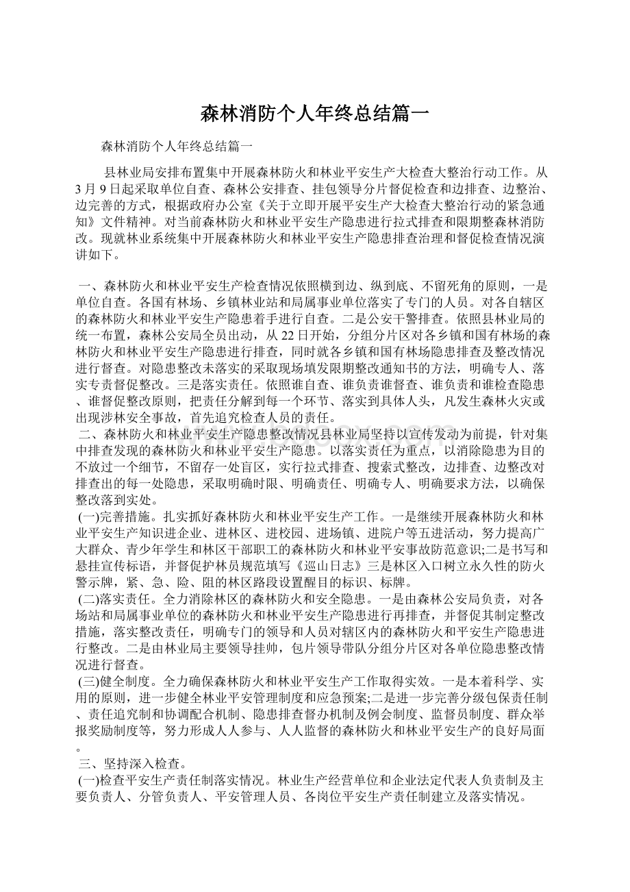 森林消防个人年终总结篇一Word文档格式.docx_第1页