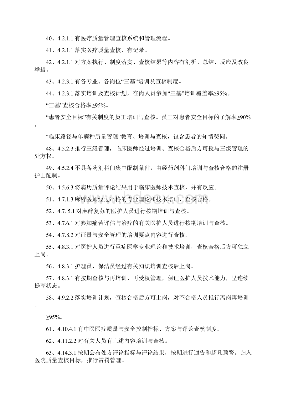 二甲医院评审需要学习培训考核的内容.docx_第3页