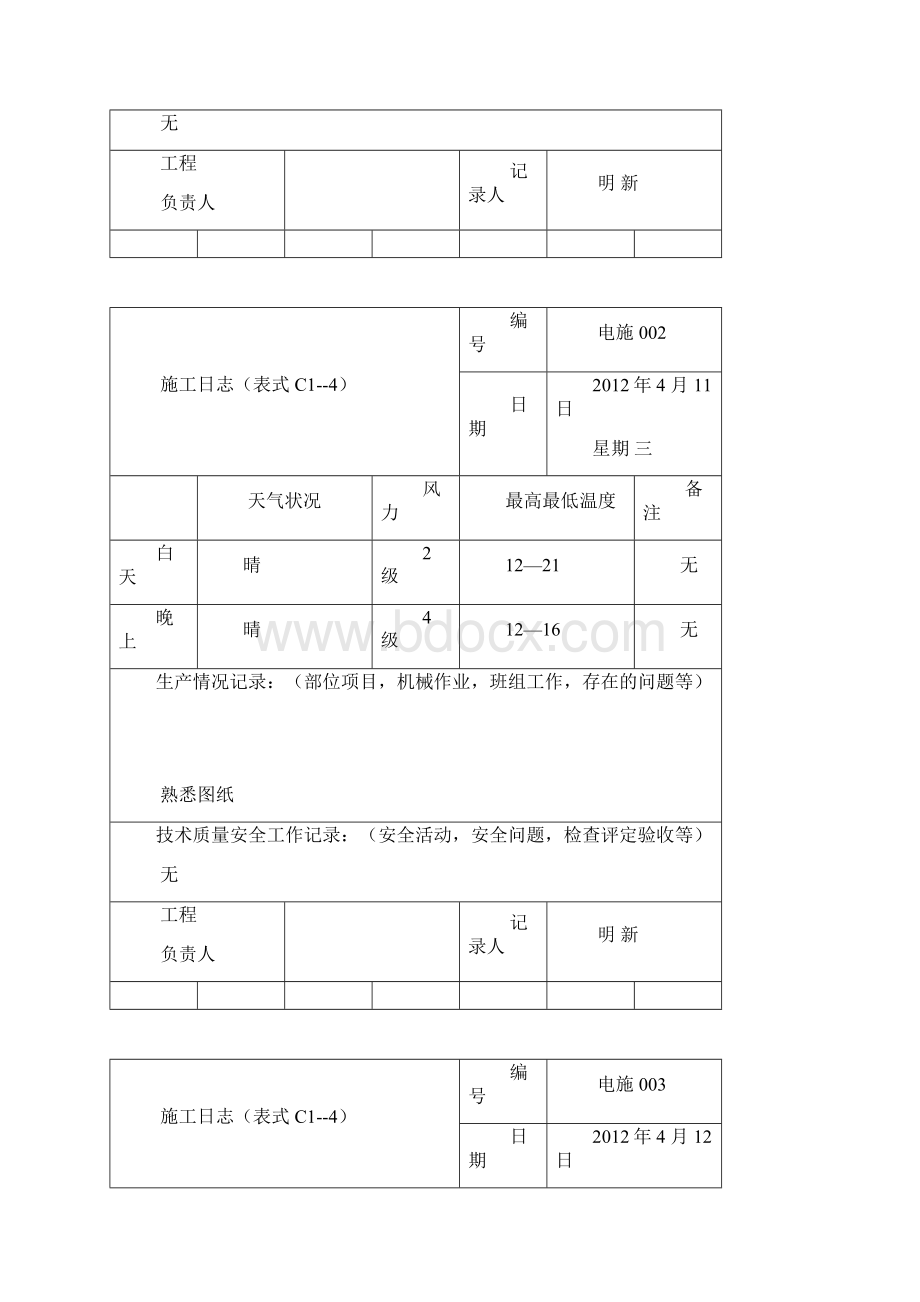 电气施工日志.docx_第2页