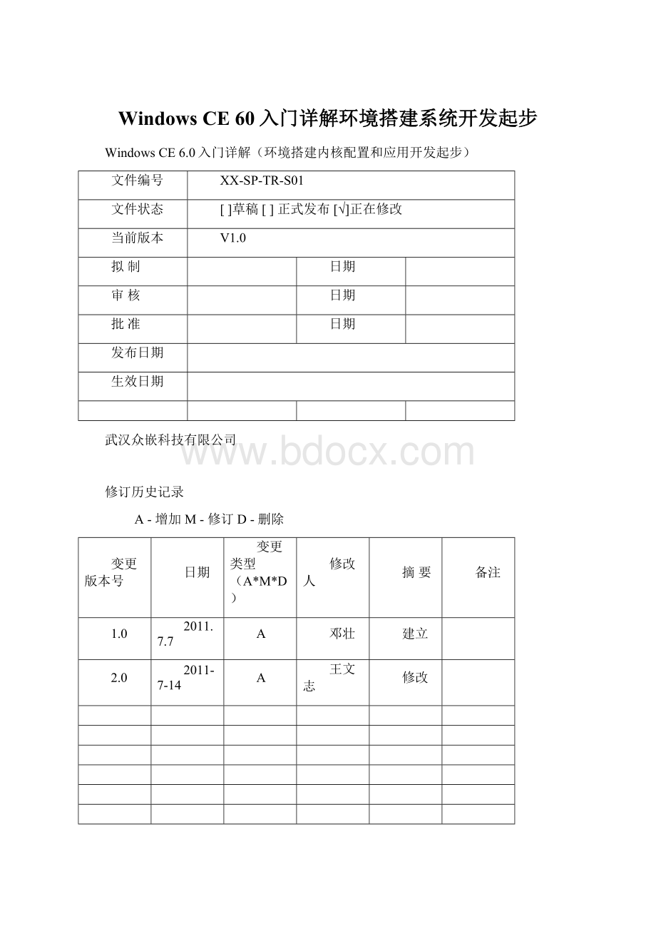 Windows CE 60入门详解环境搭建系统开发起步.docx_第1页