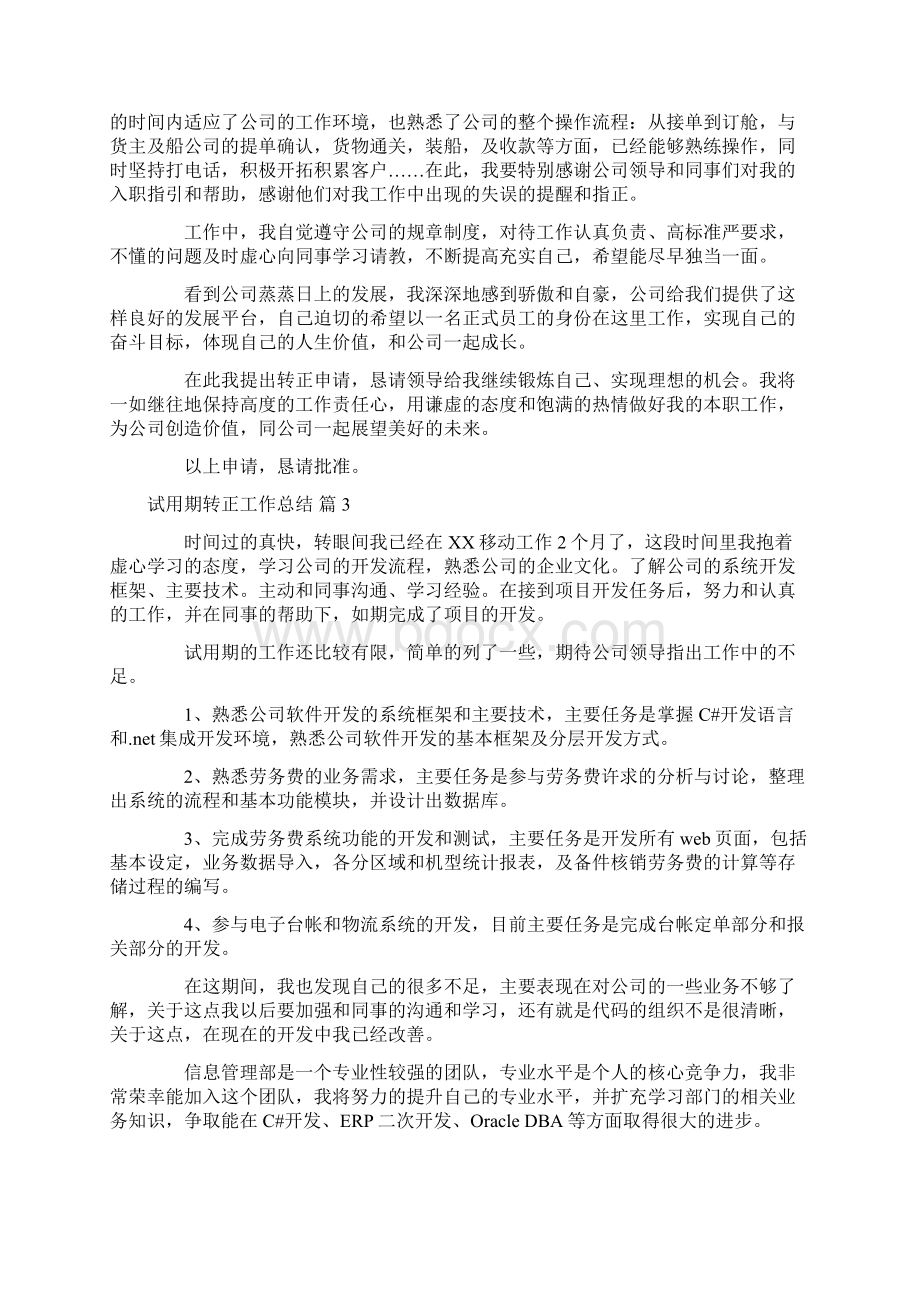 试用期转正工作总结11篇.docx_第2页