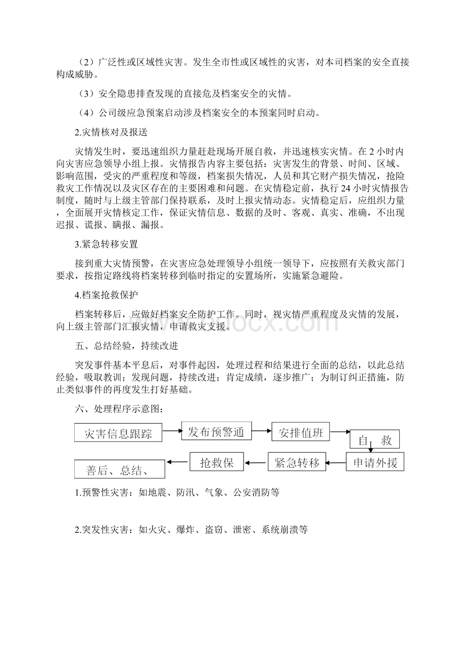 档案管理应急预案范文Word格式.docx_第3页