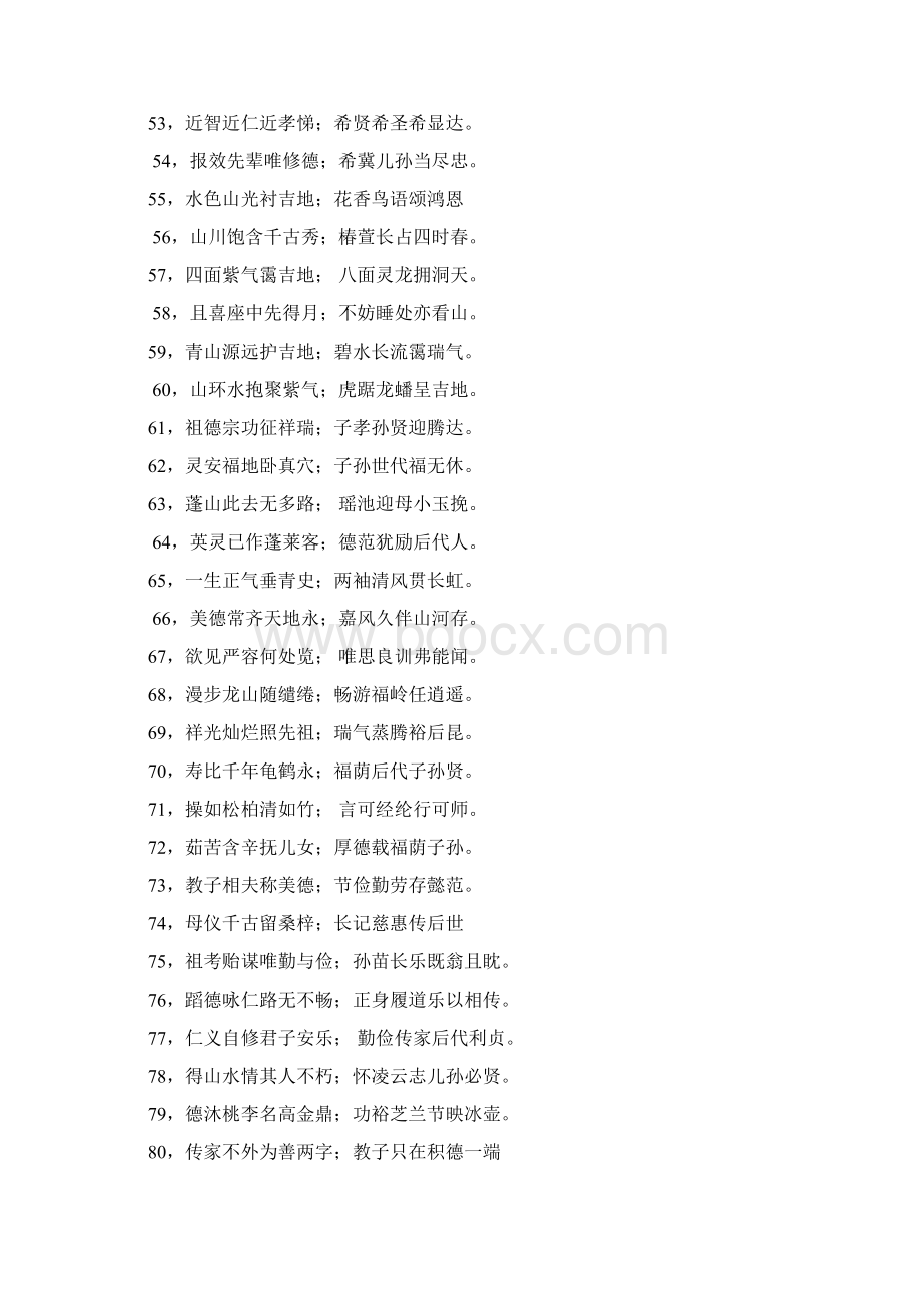 墓碑对联集锦之欧阳育创编Word格式文档下载.docx_第3页