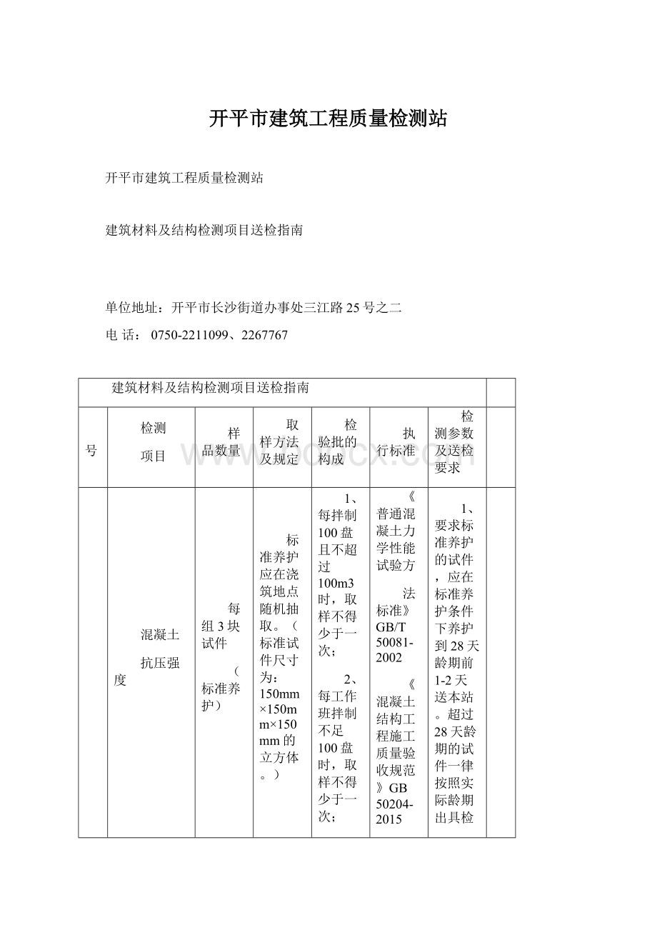 开平市建筑工程质量检测站.docx