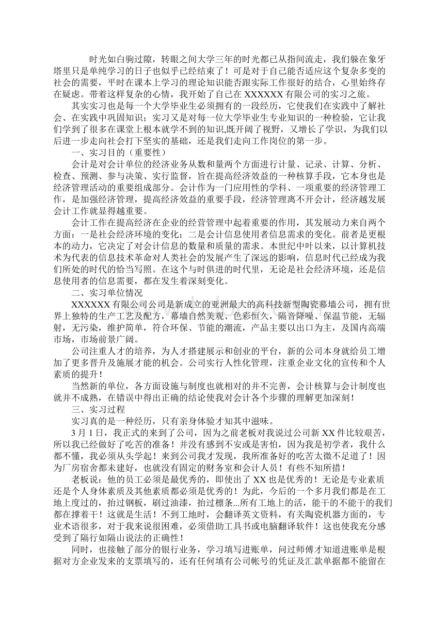 会计实训报告范本格式.docx_第2页