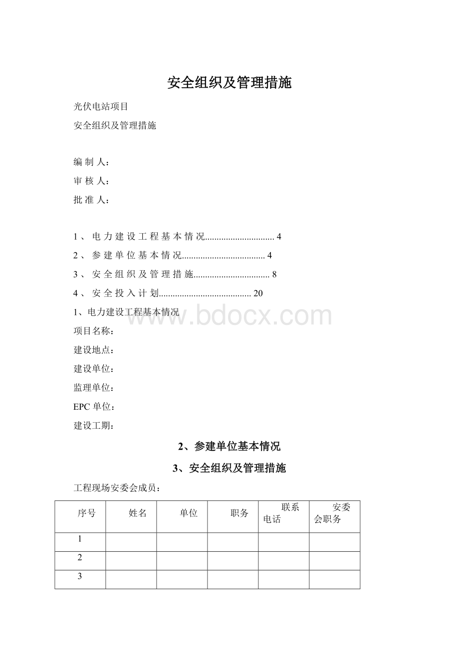 安全组织及管理措施.docx_第1页