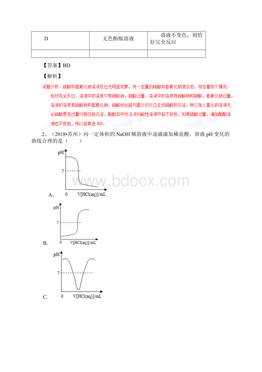 中考化学第一轮复习专题32 中和反应.docx_第3页