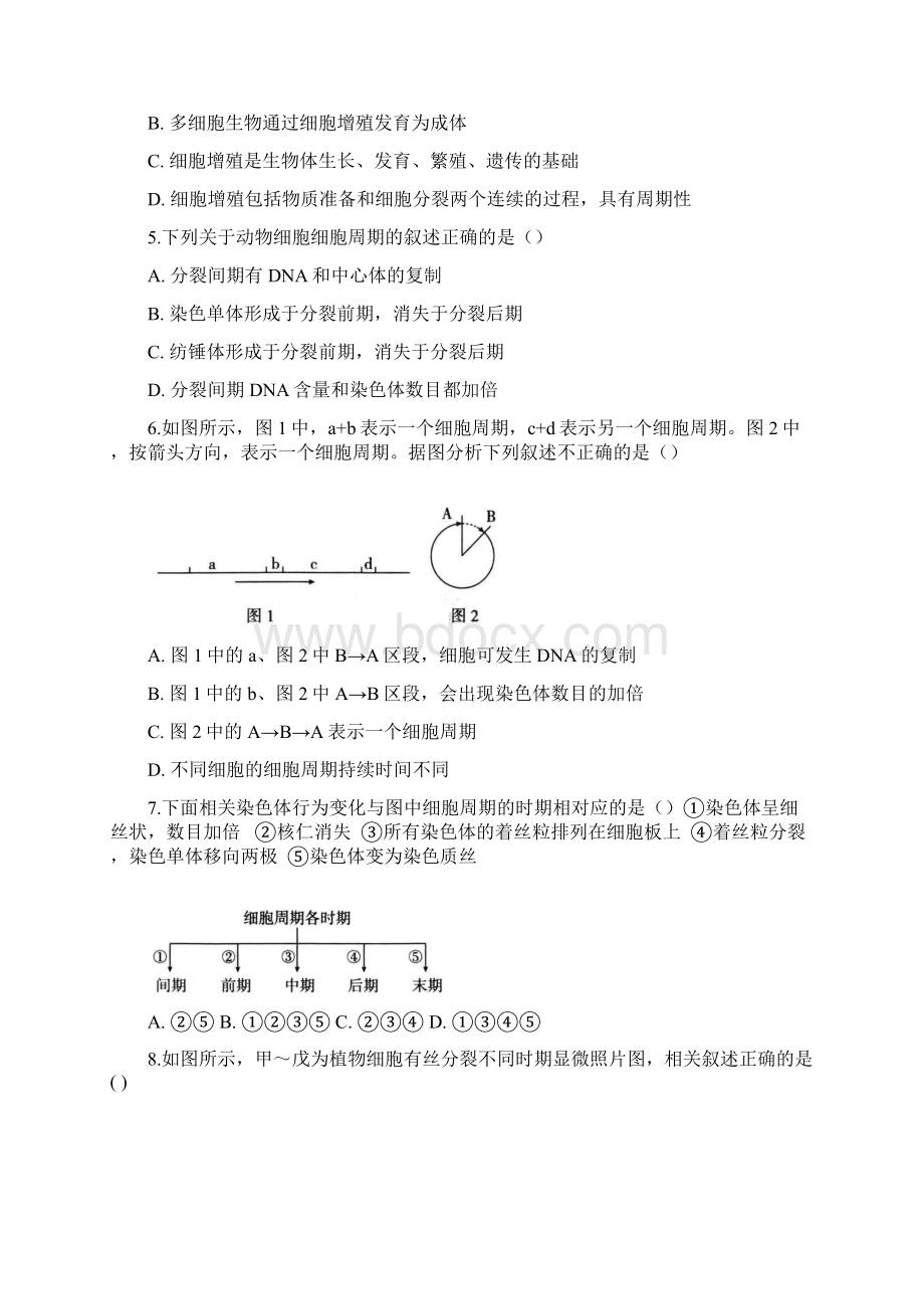 61 细胞的增殖 练习新教材人教版高中生物必修一.docx_第2页