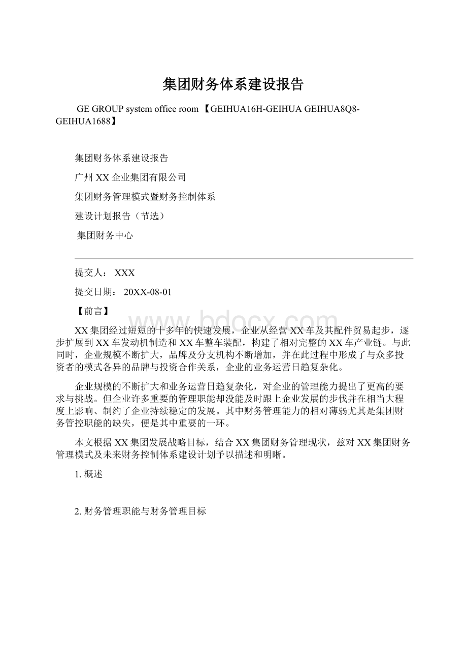 集团财务体系建设报告.docx_第1页