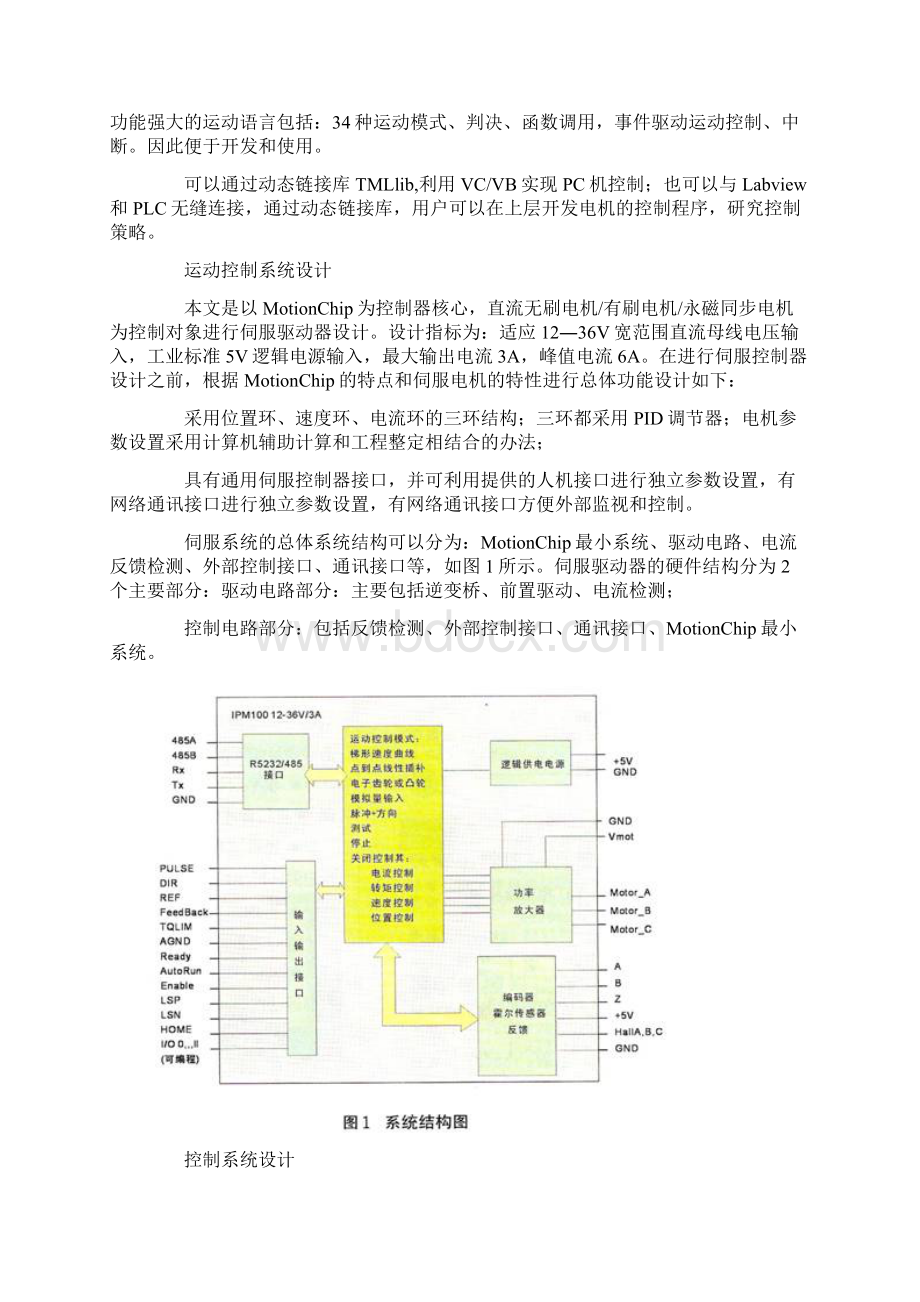 直流无刷伺服电机运动控制系统设计.docx_第2页