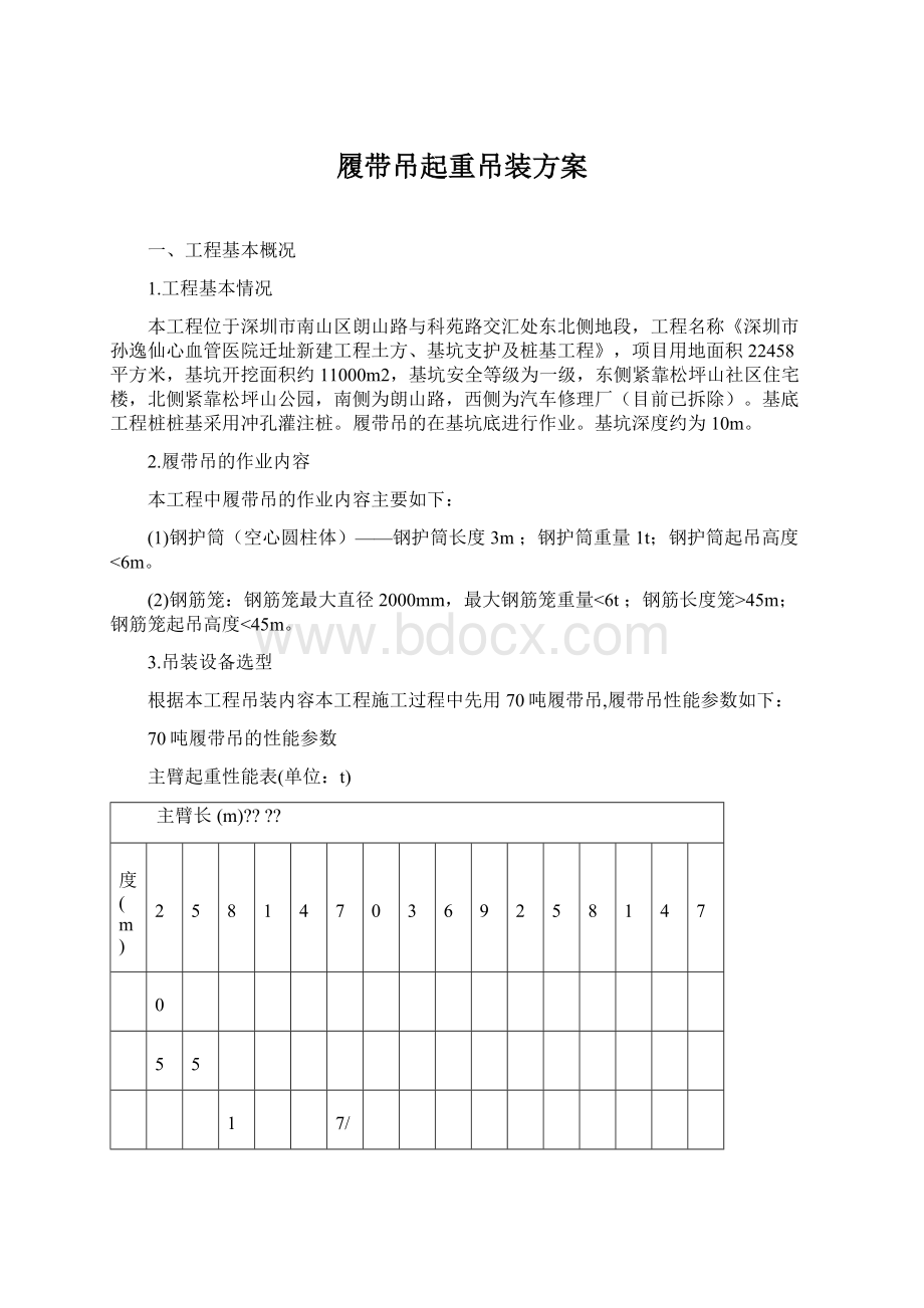 履带吊起重吊装方案Word文档格式.docx_第1页