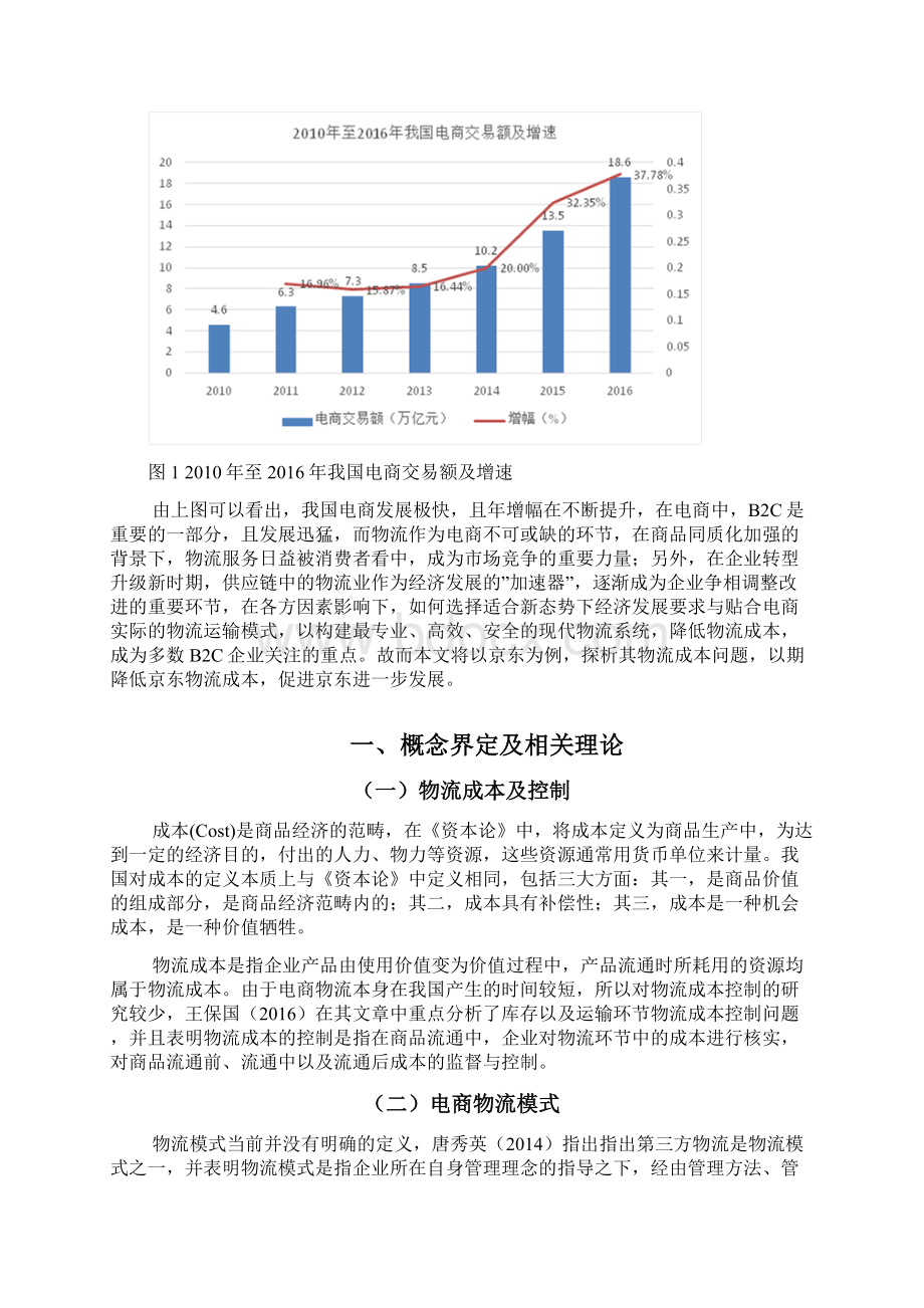 会计学专业 京东物流成本控制分析Word格式文档下载.docx_第2页