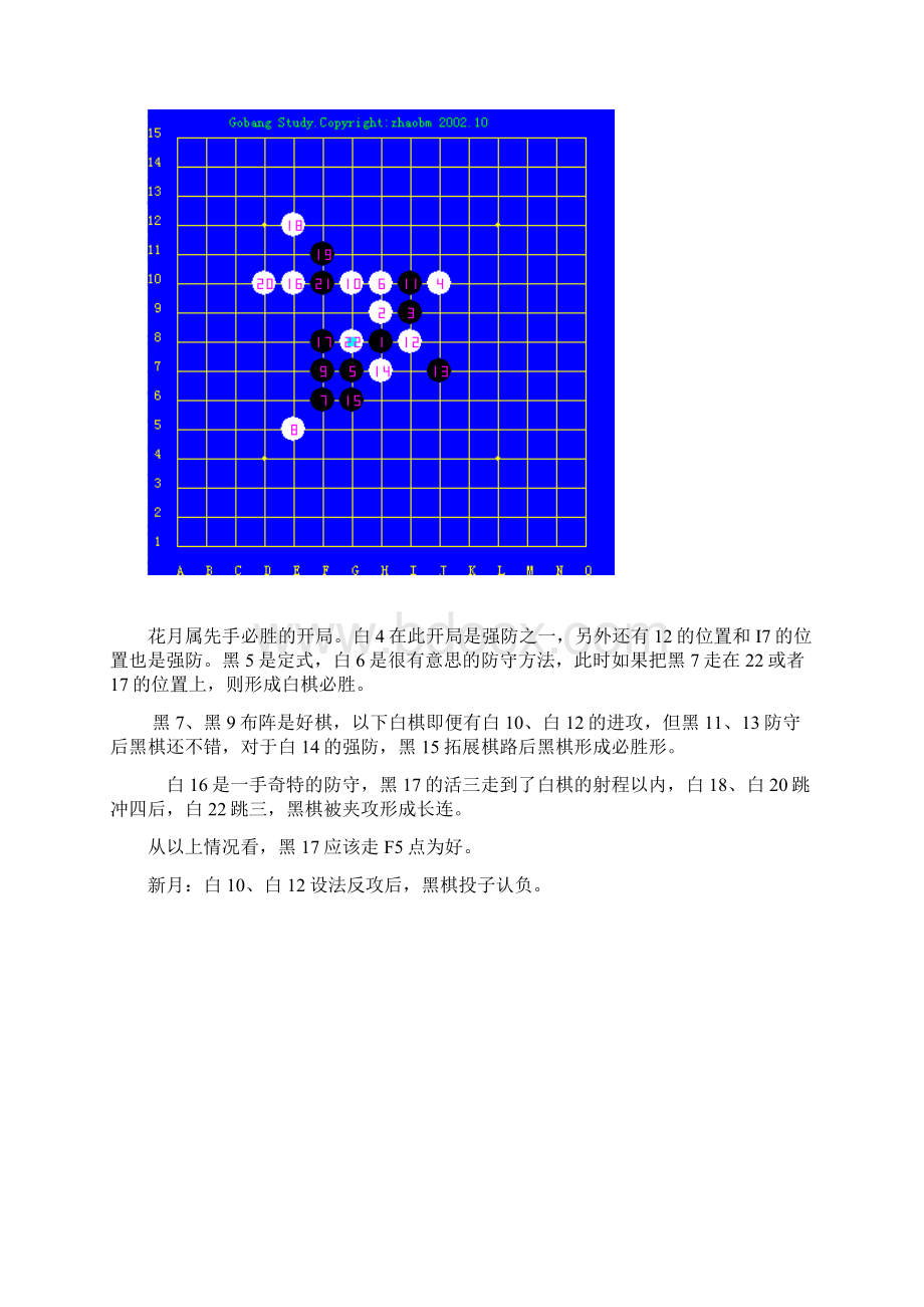 五子棋棋谱经典的开局方式开局口诀及心得.docx_第2页