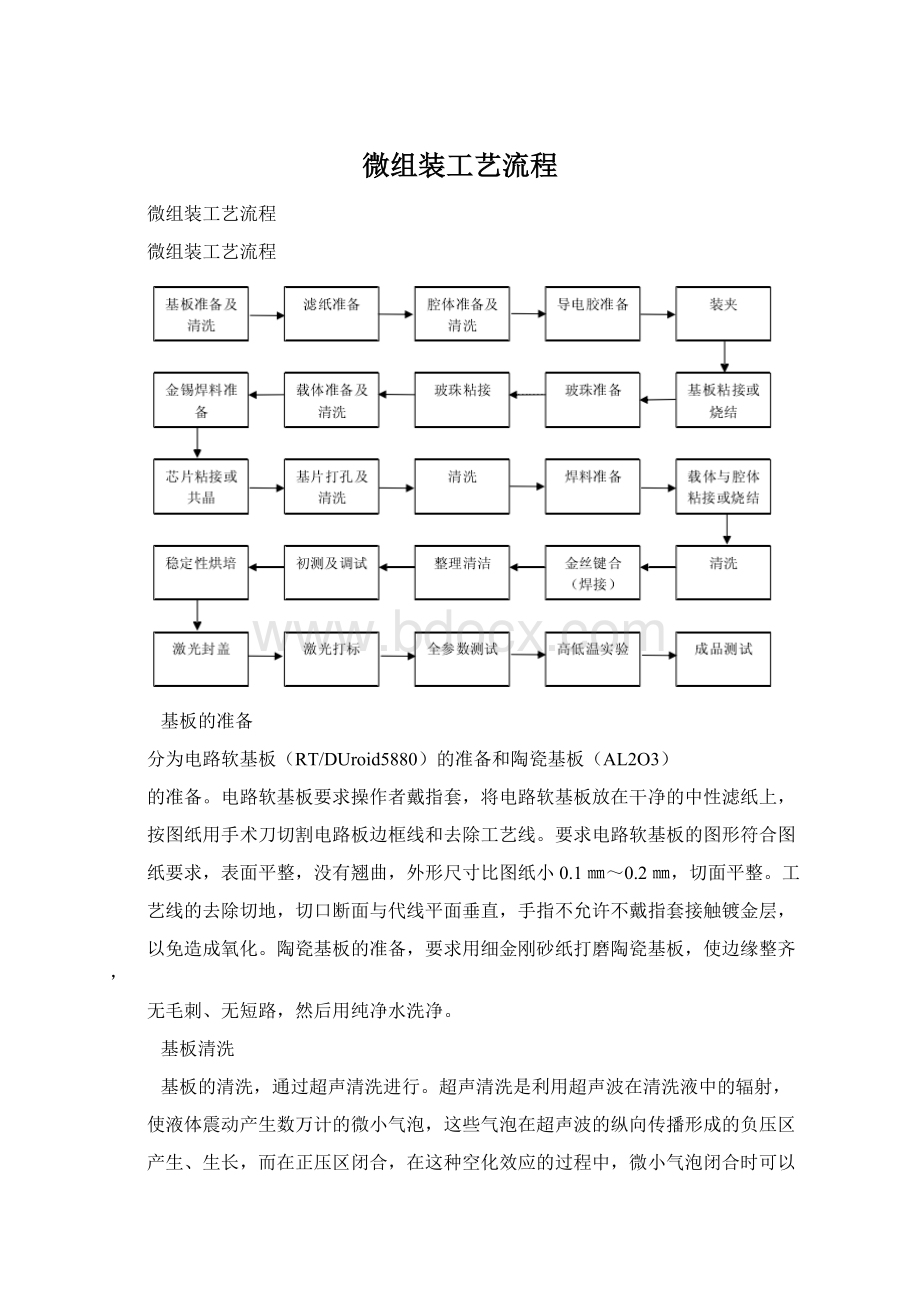 微组装工艺流程Word格式.docx