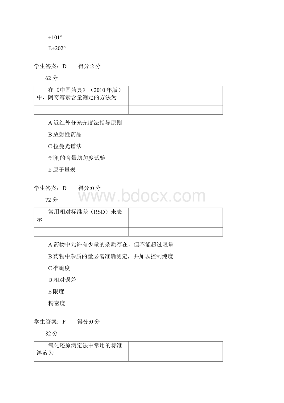 西交《药物分析高起专》在线作业及答案Word文档下载推荐.docx_第3页