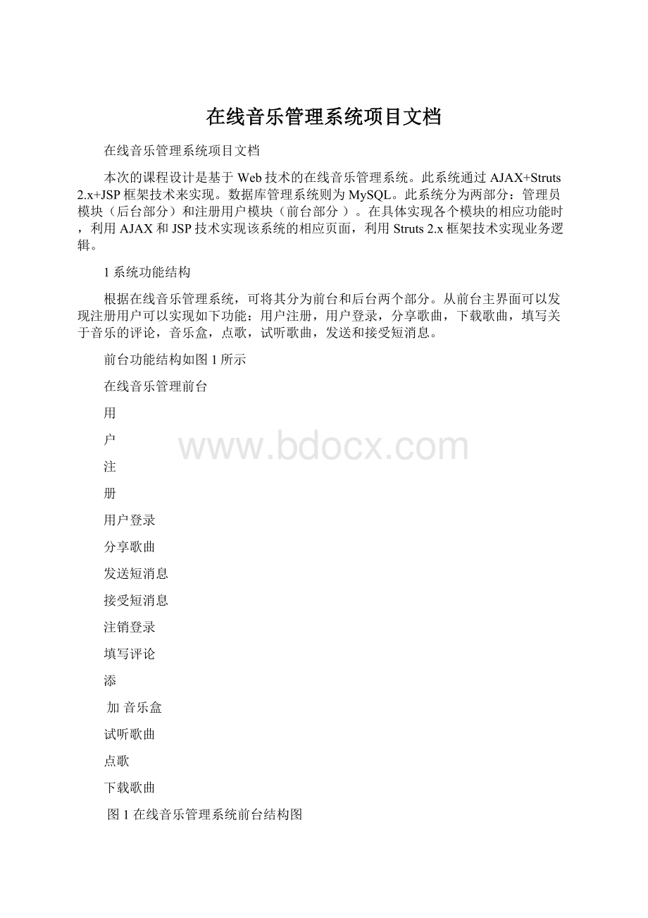 在线音乐管理系统项目文档.docx