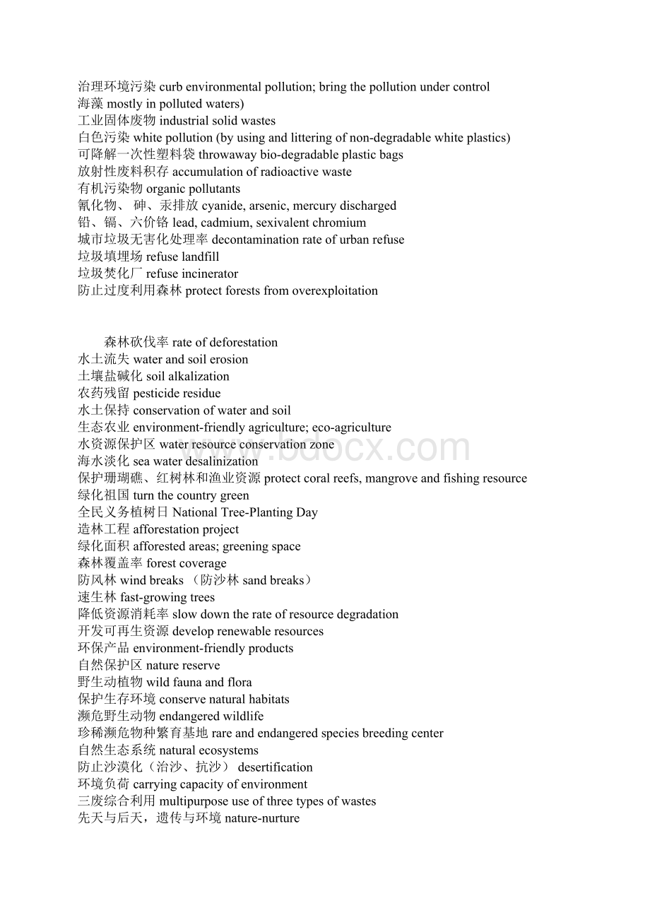 及环保有关的英文单词.docx_第2页