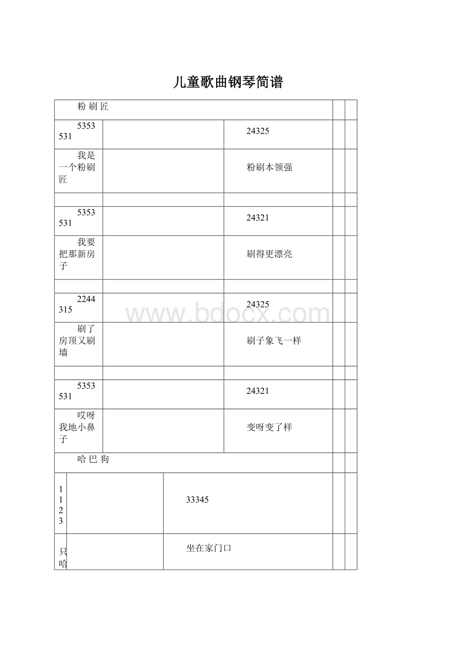 儿童歌曲钢琴简谱.docx_第1页