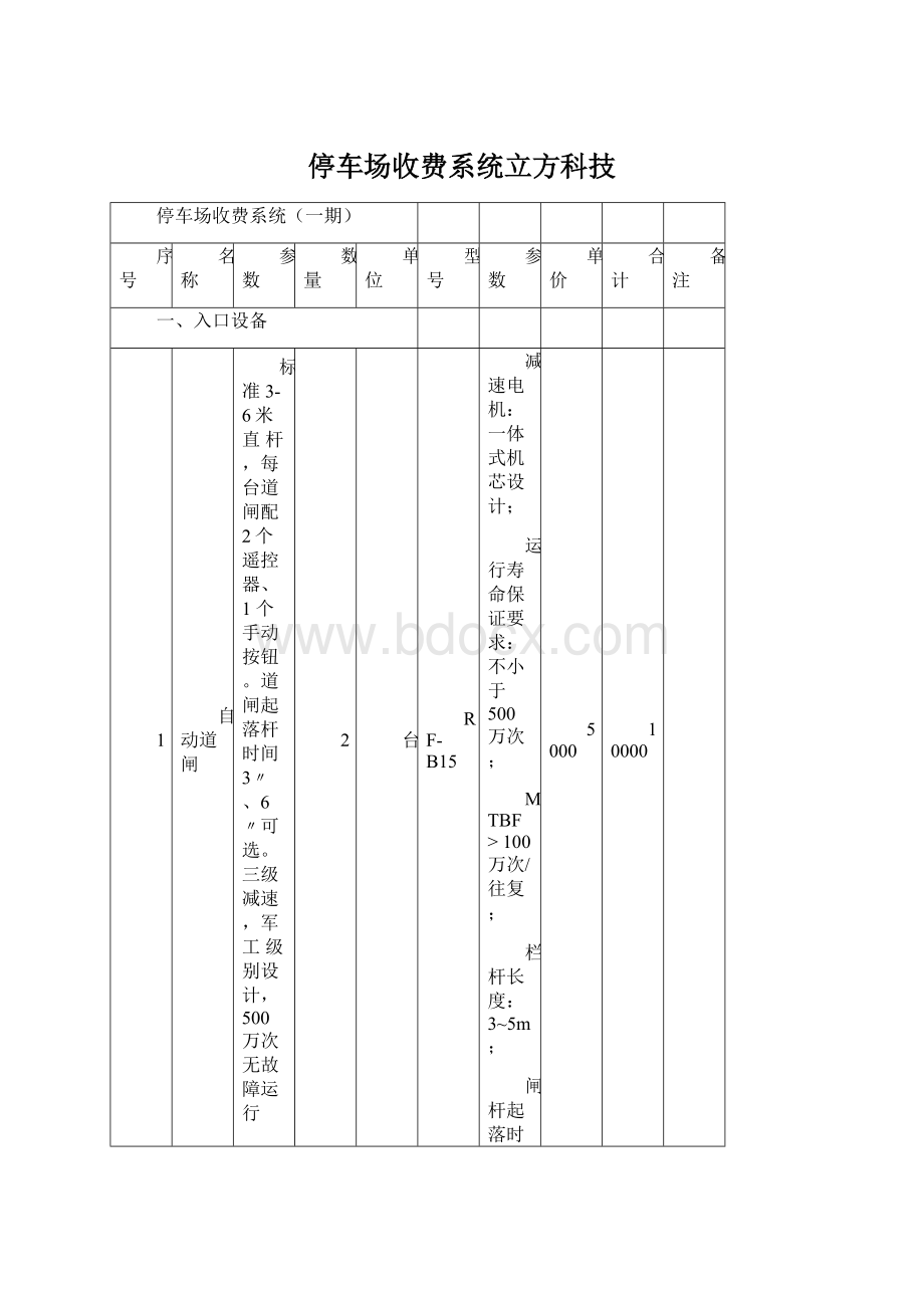 停车场收费系统立方科技.docx_第1页