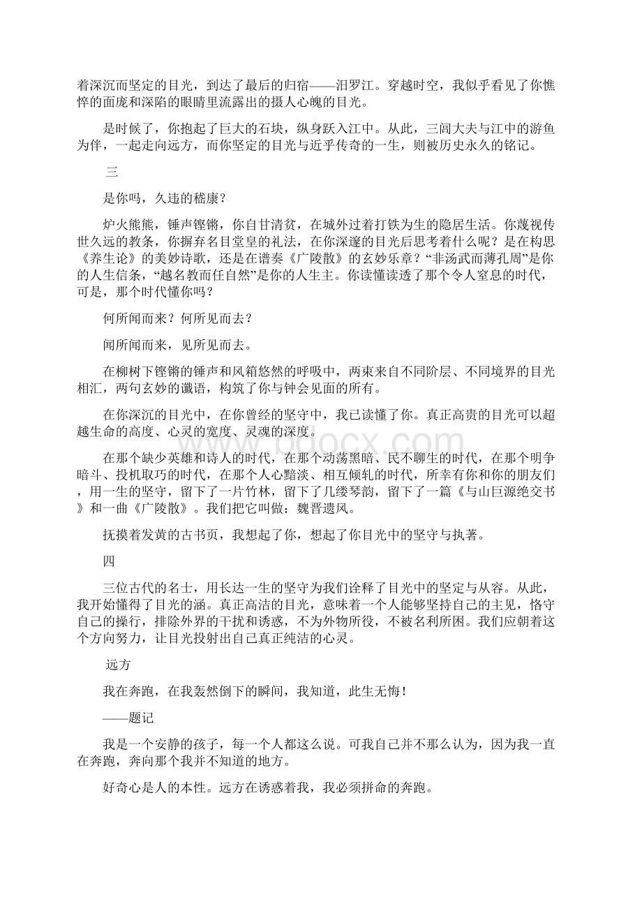 以远方为题目作文5篇Word格式文档下载.docx_第2页