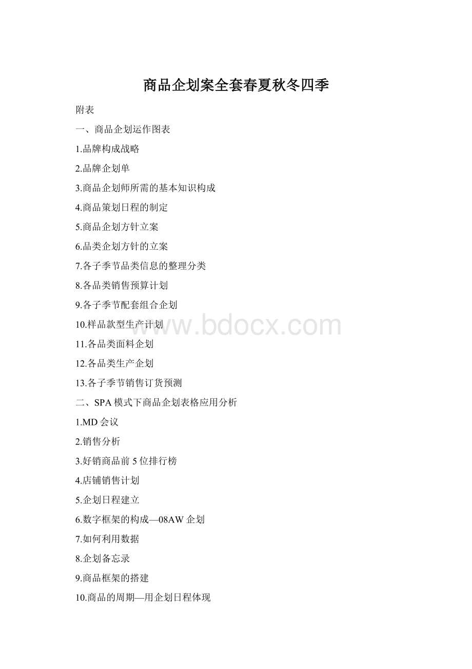 商品企划案全套春夏秋冬四季Word下载.docx