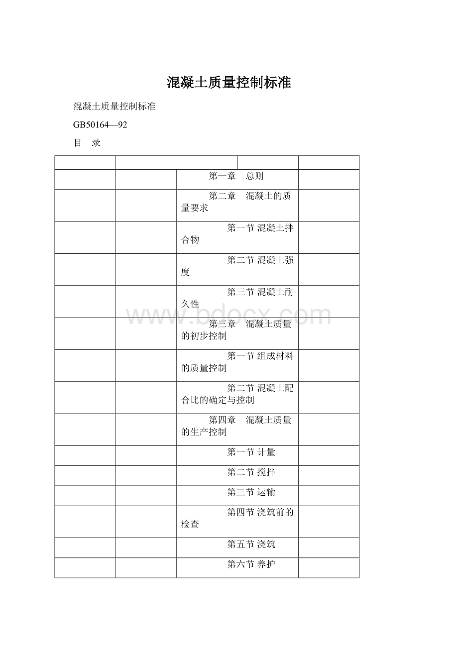 混凝土质量控制标准.docx_第1页