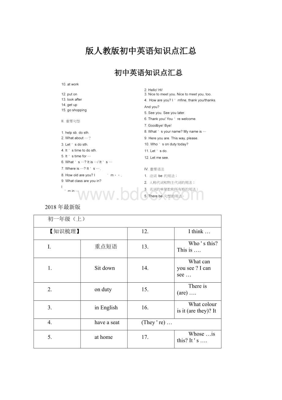 版人教版初中英语知识点汇总文档格式.docx