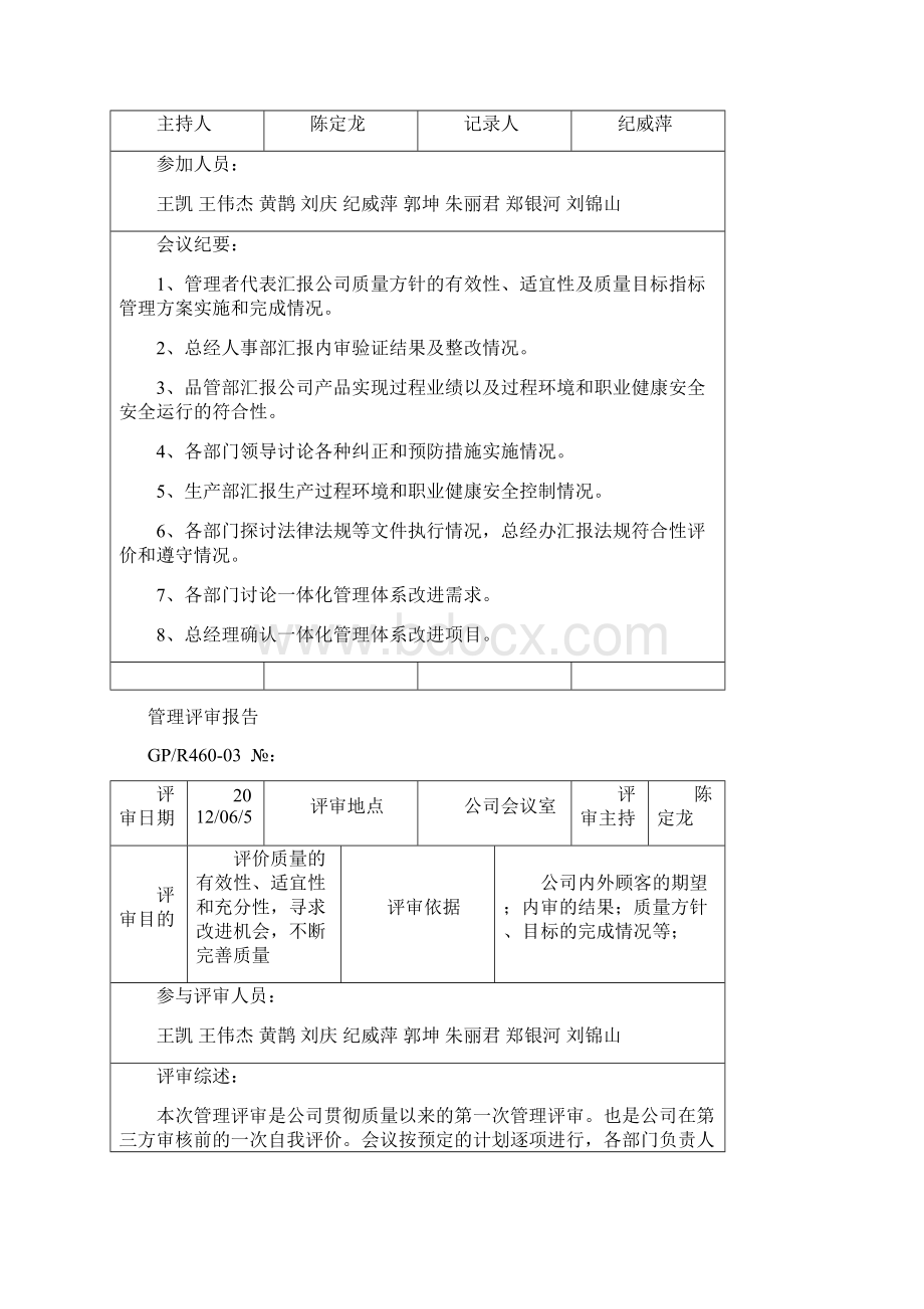 管理评审计划及相关记录模板文档格式.docx_第3页