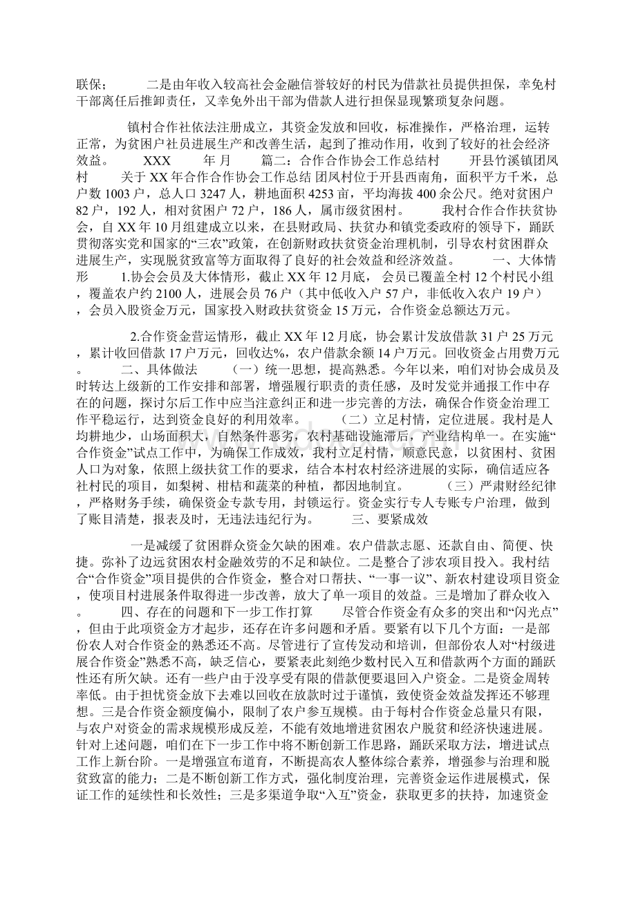 合作社工作总结文档格式.docx_第2页