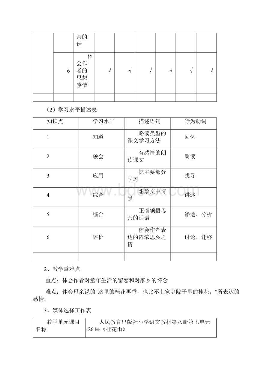 人教版小学语文五年级上册《7桂花雨》word教案 6Word文档下载推荐.docx_第2页