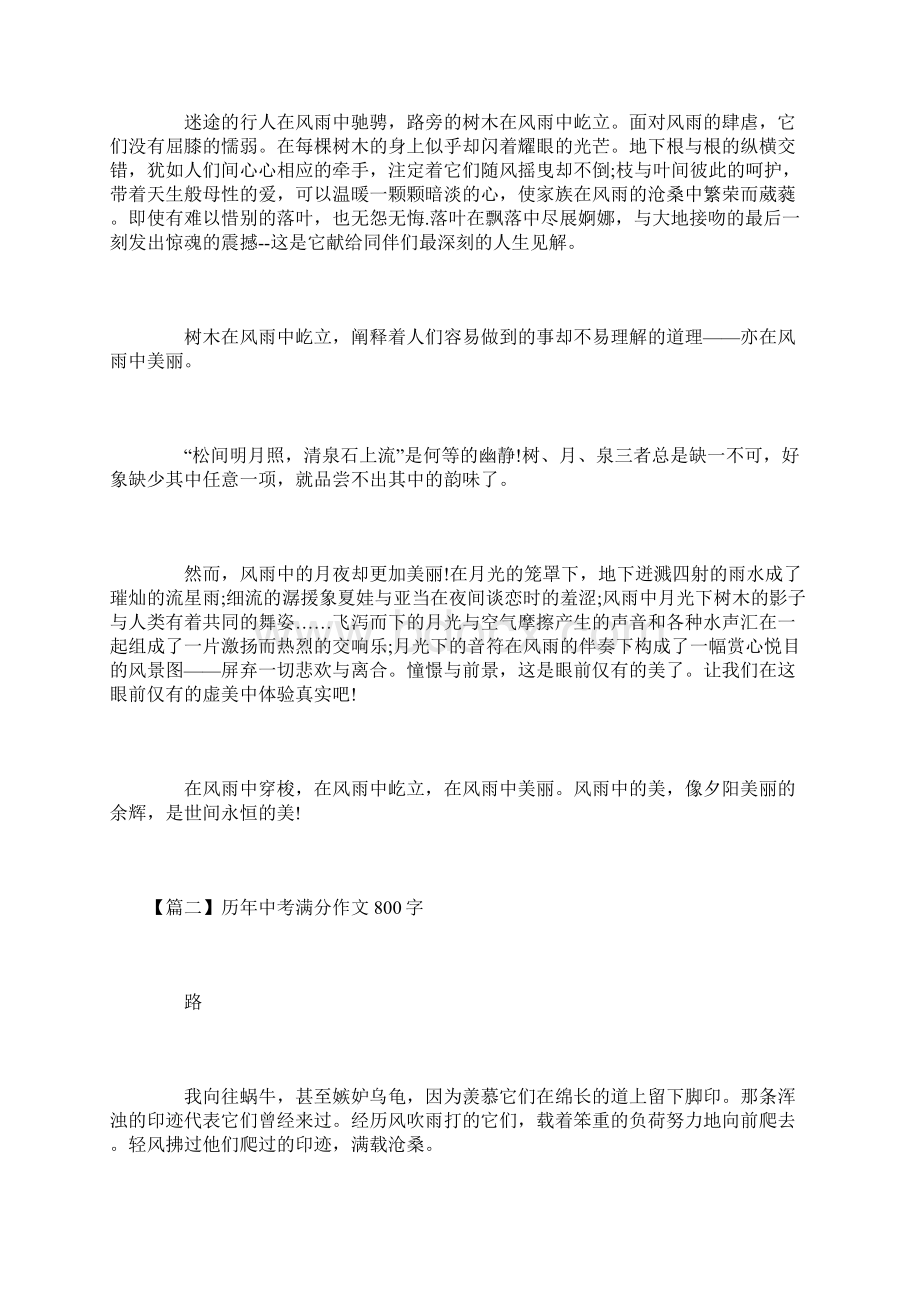 中考语文必背作文精选冲刺版Word文档格式.docx_第2页