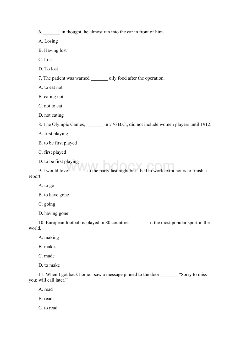 初中英语非谓语动词专练及答案解析Word文件下载.docx_第2页