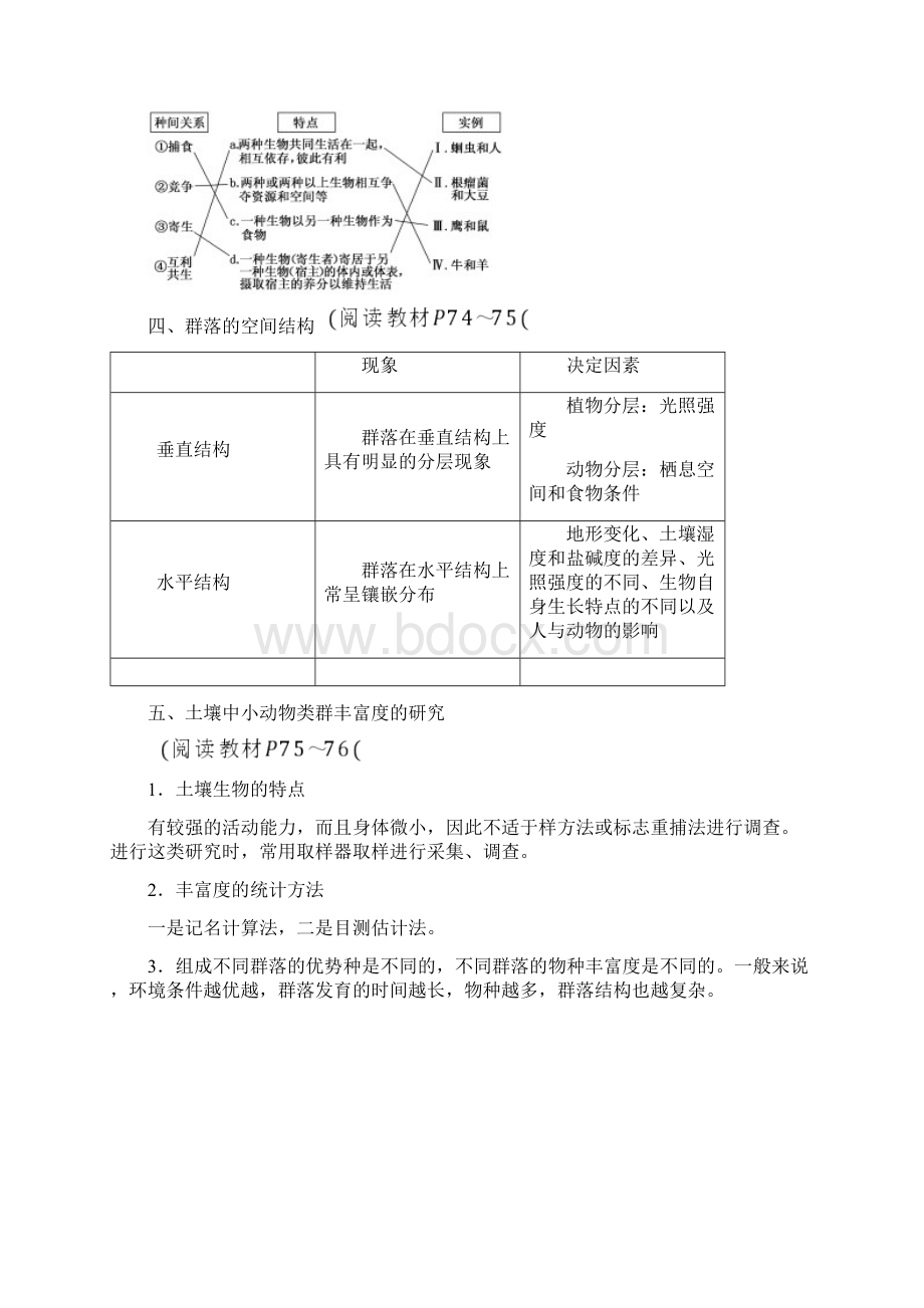 高中生物人教版必修3教学案第4章 第3节 群落的结构 Word版含答案文档格式.docx_第2页