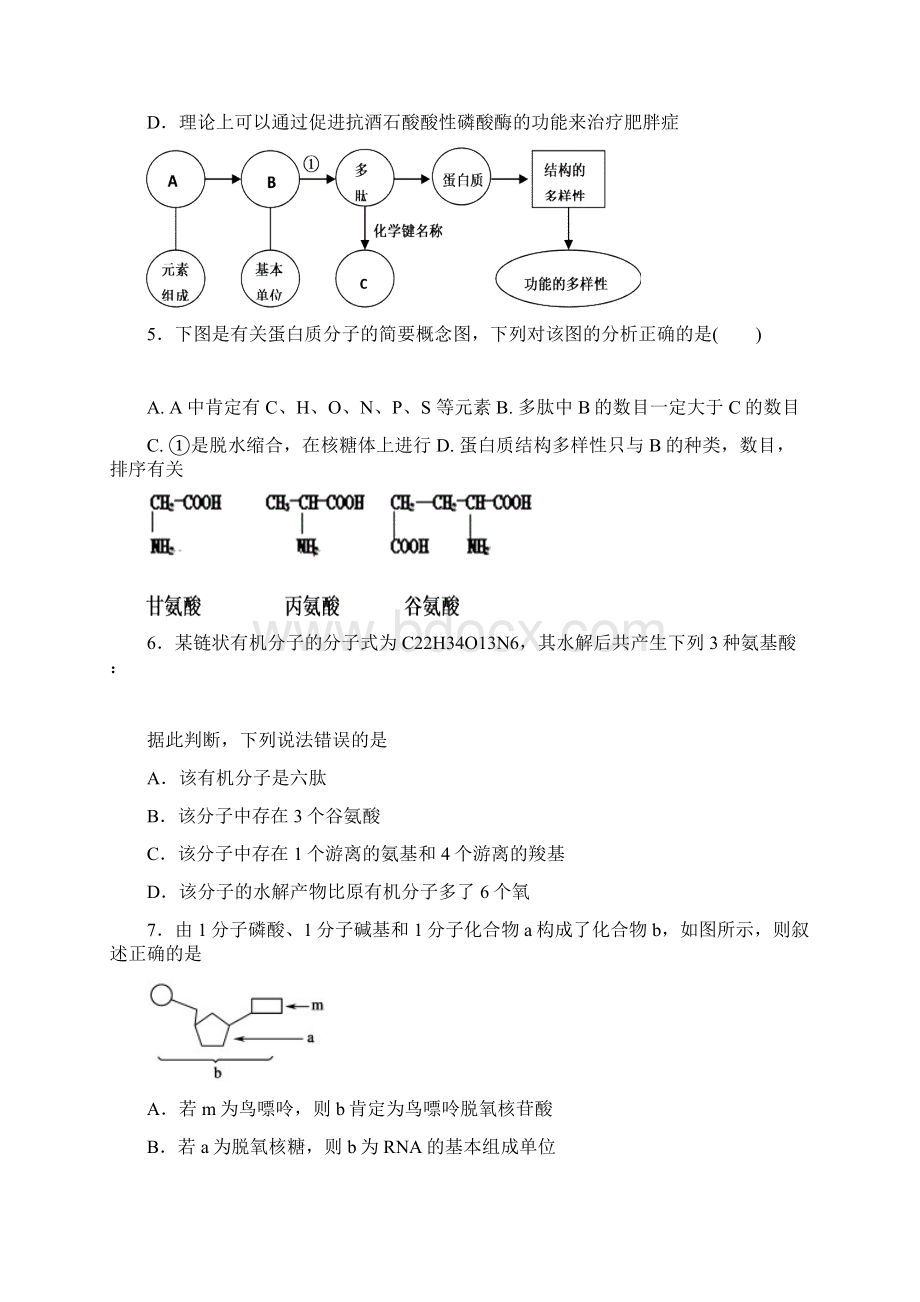 高一生物必修一试题.docx_第3页