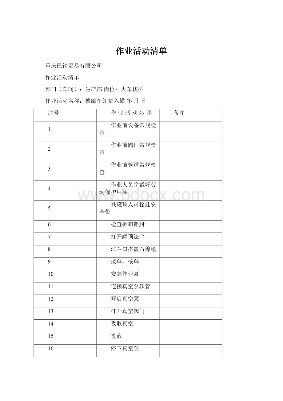 作业活动清单Word下载.docx_第1页