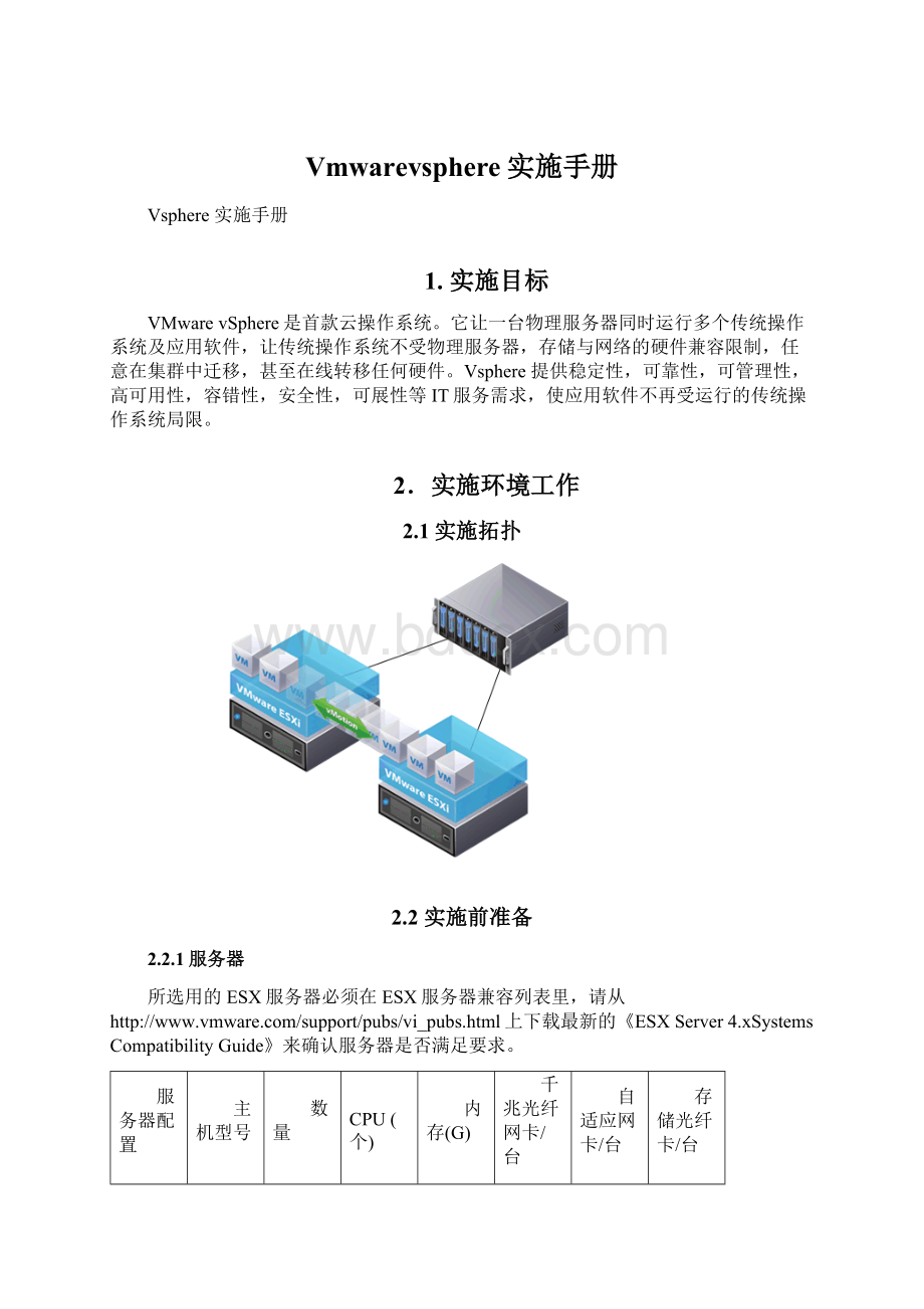 Vmwarevsphere实施手册.docx_第1页