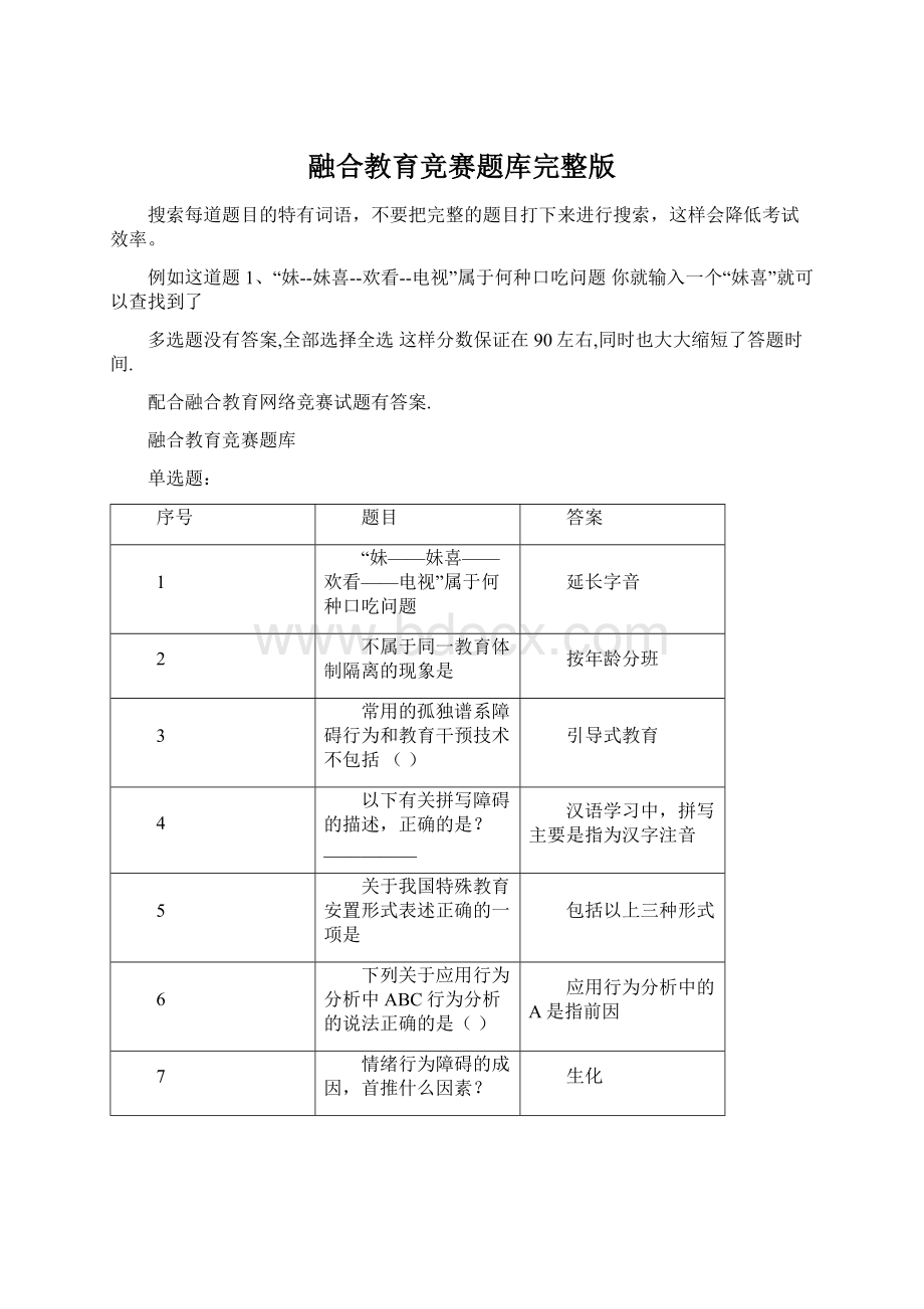 融合教育竞赛题库完整版.docx_第1页