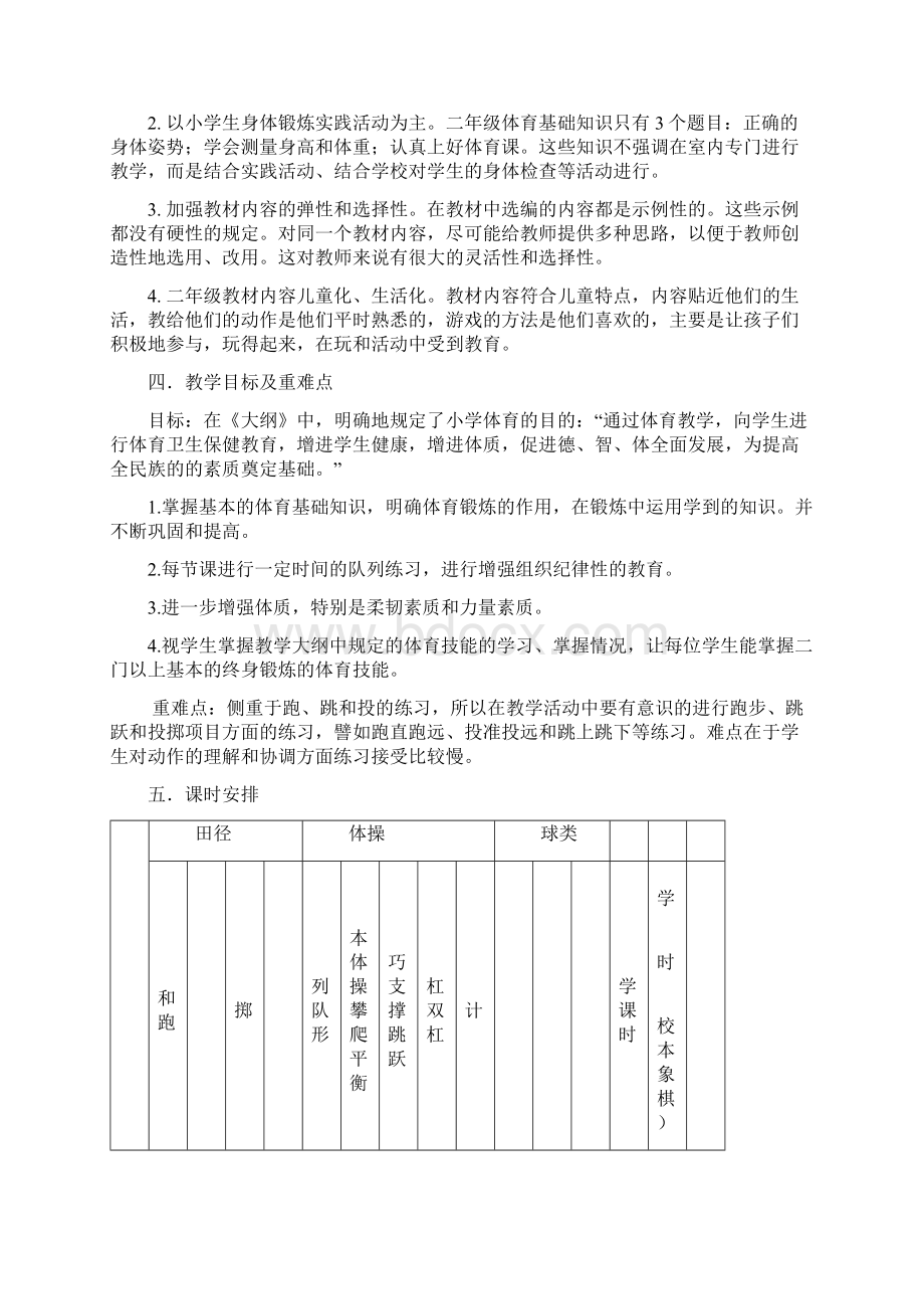 体育课单元教学计划.docx_第2页