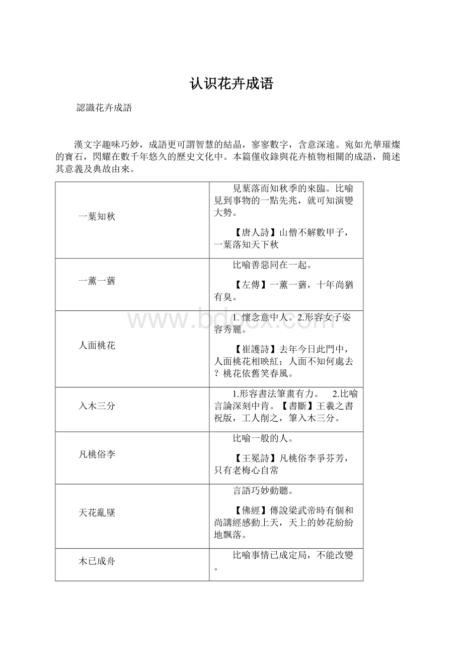 认识花卉成语.docx_第1页