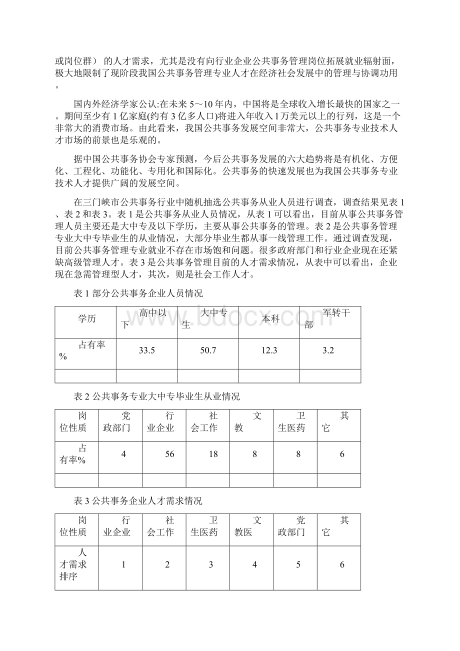 公共事务管理专业人才需求报告文档格式.docx_第3页