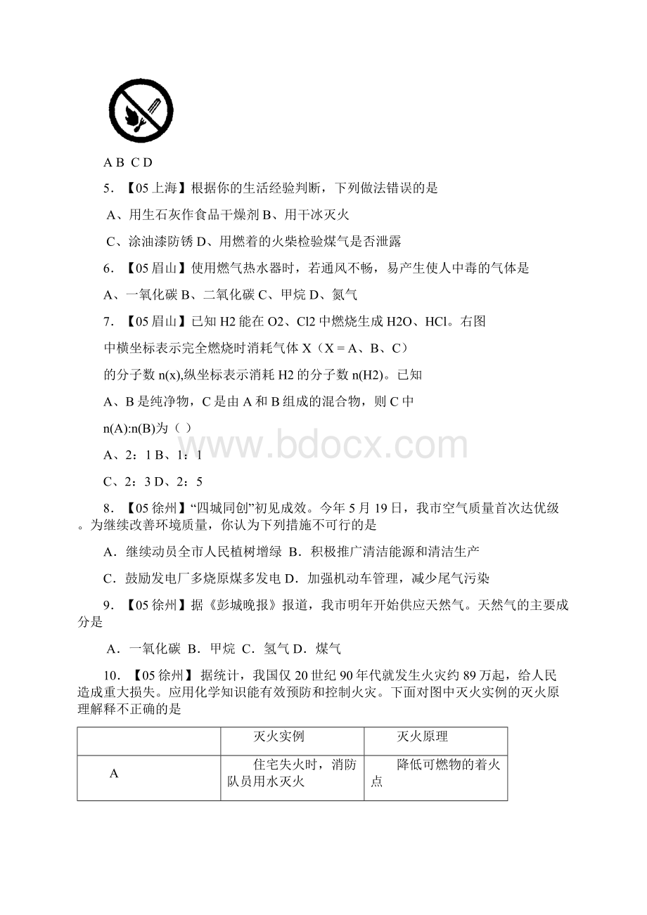 全国各地中考化学真题分类汇编 第七单元燃料及其利用Word格式文档下载.docx_第2页