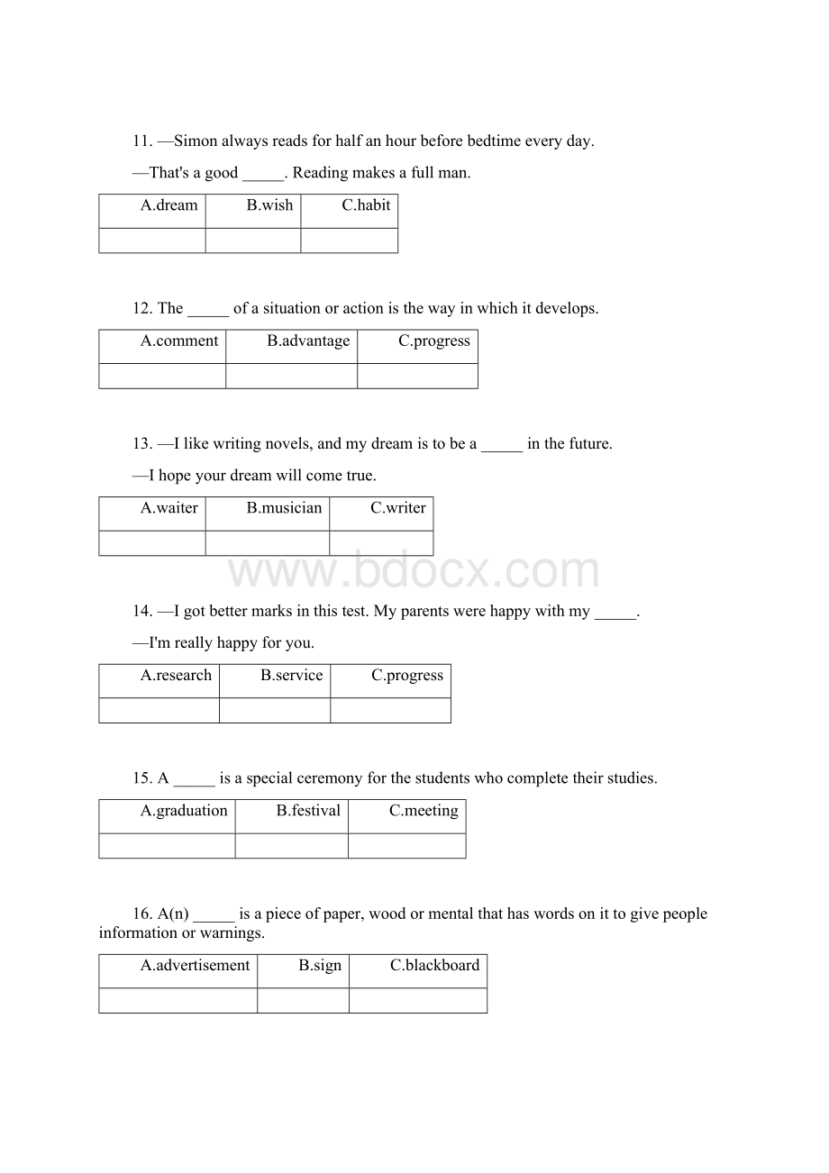 名师整理最新英语中考专题复习《名词》提升训练含答案Word格式文档下载.docx_第2页