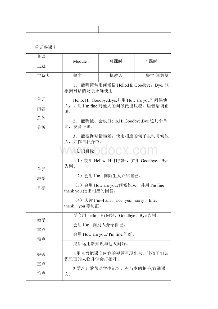 一年级新标准英语第一册教案及教学反思教案.docx_第3页