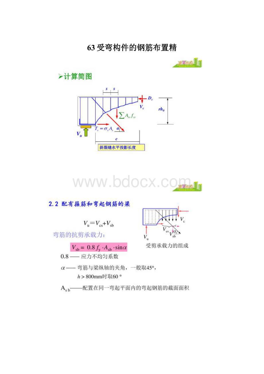 63受弯构件的钢筋布置精.docx