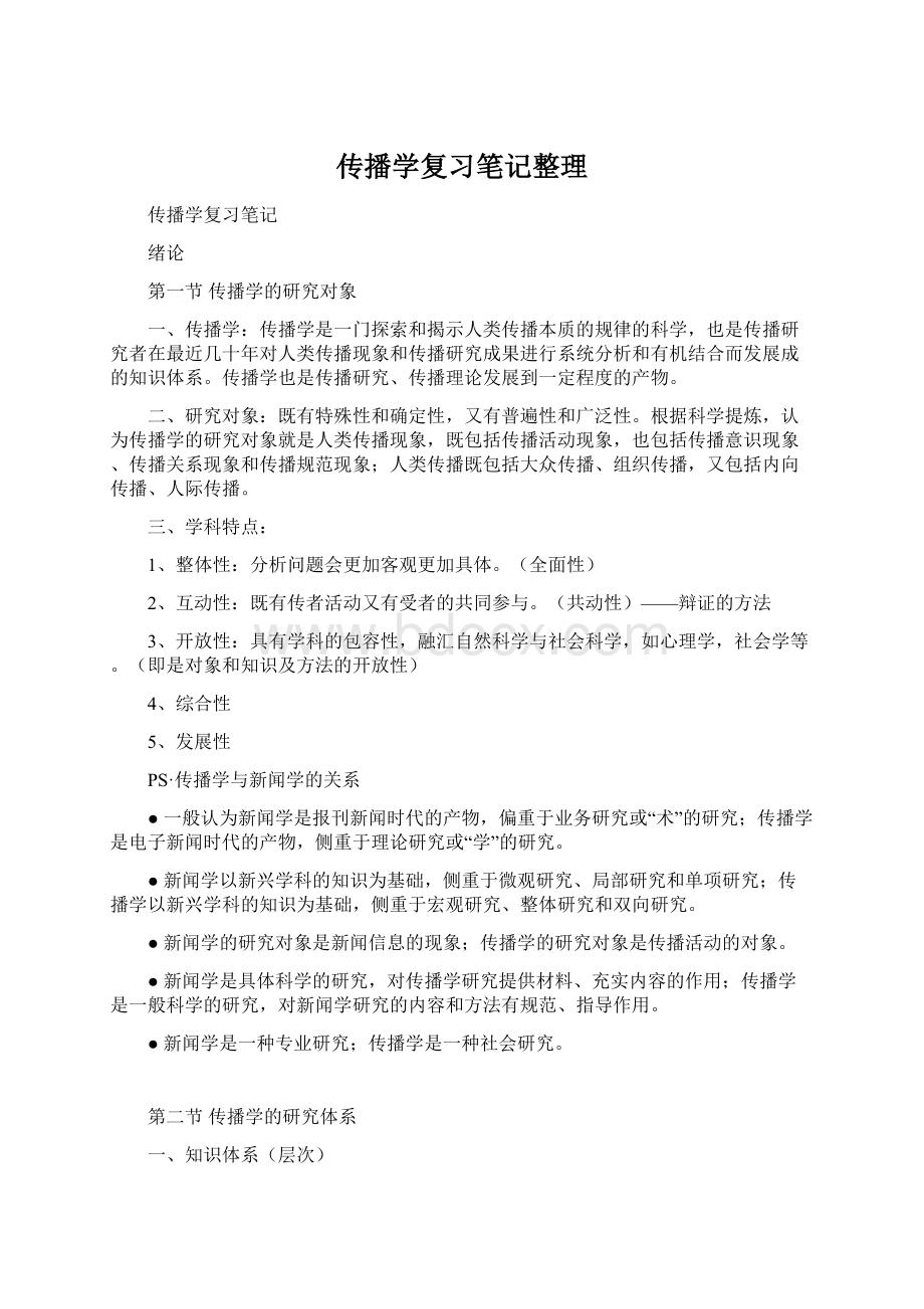 传播学复习笔记整理.docx_第1页