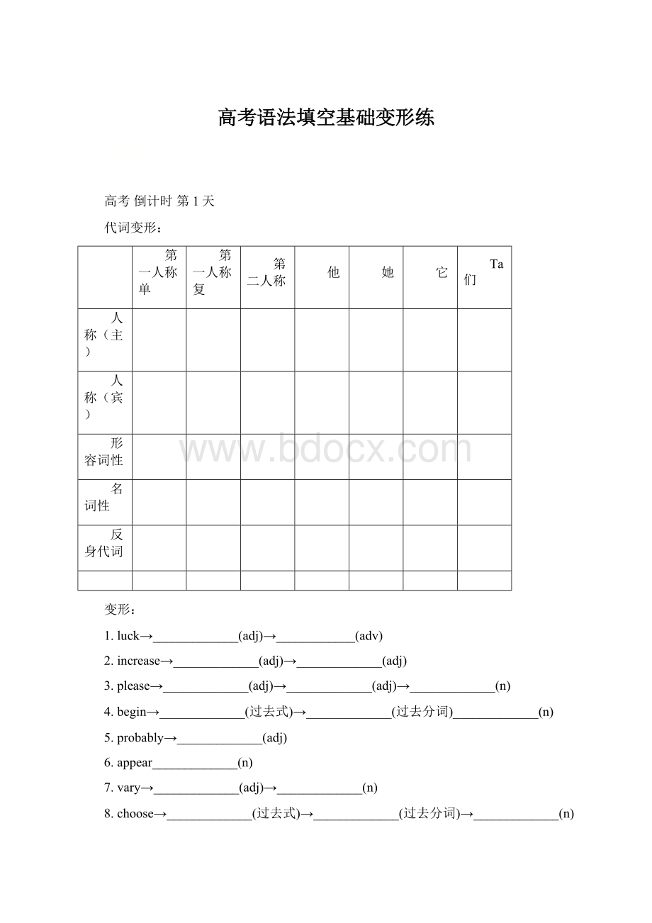 高考语法填空基础变形练.docx