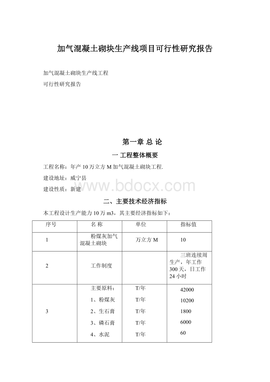 加气混凝土砌块生产线项目可行性研究报告.docx