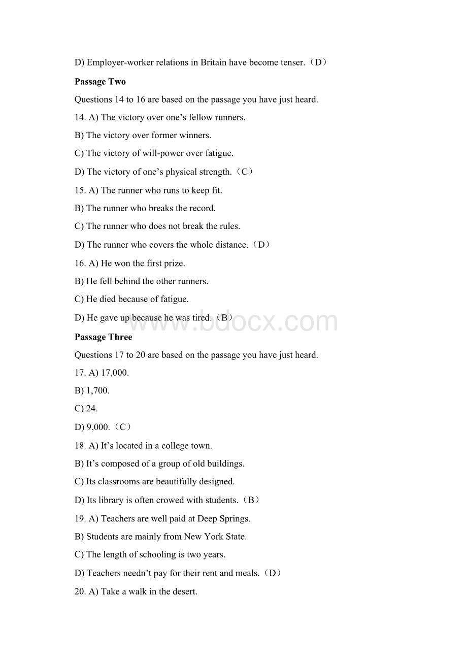 1990年大学英语六级答案+听力材料.docx_第3页