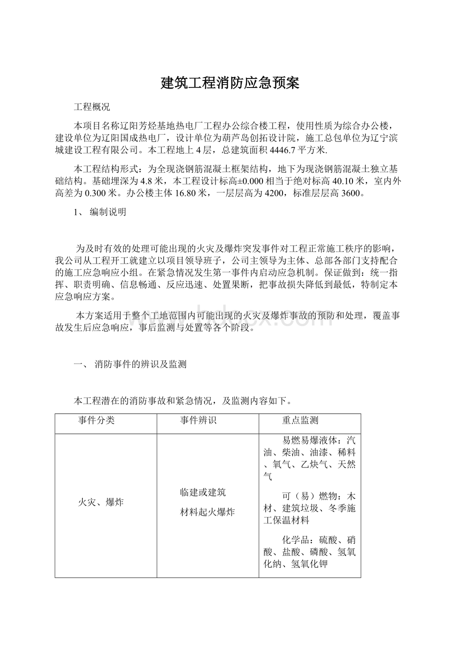 建筑工程消防应急预案.docx_第1页