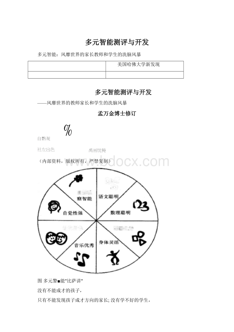 多元智能测评与开发Word文档格式.docx_第1页